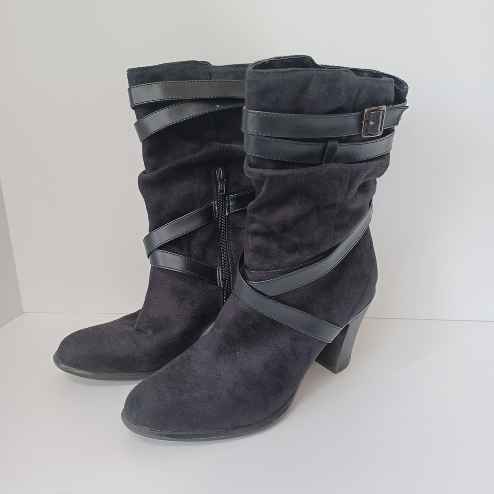 Black Croft and Barrow Midcalf‎ Boots - Women Size: 9.5 Medium